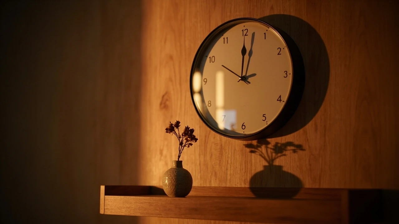Zegar wskazujący godzinę 21:21 jako symbol lustrzanego czasu
